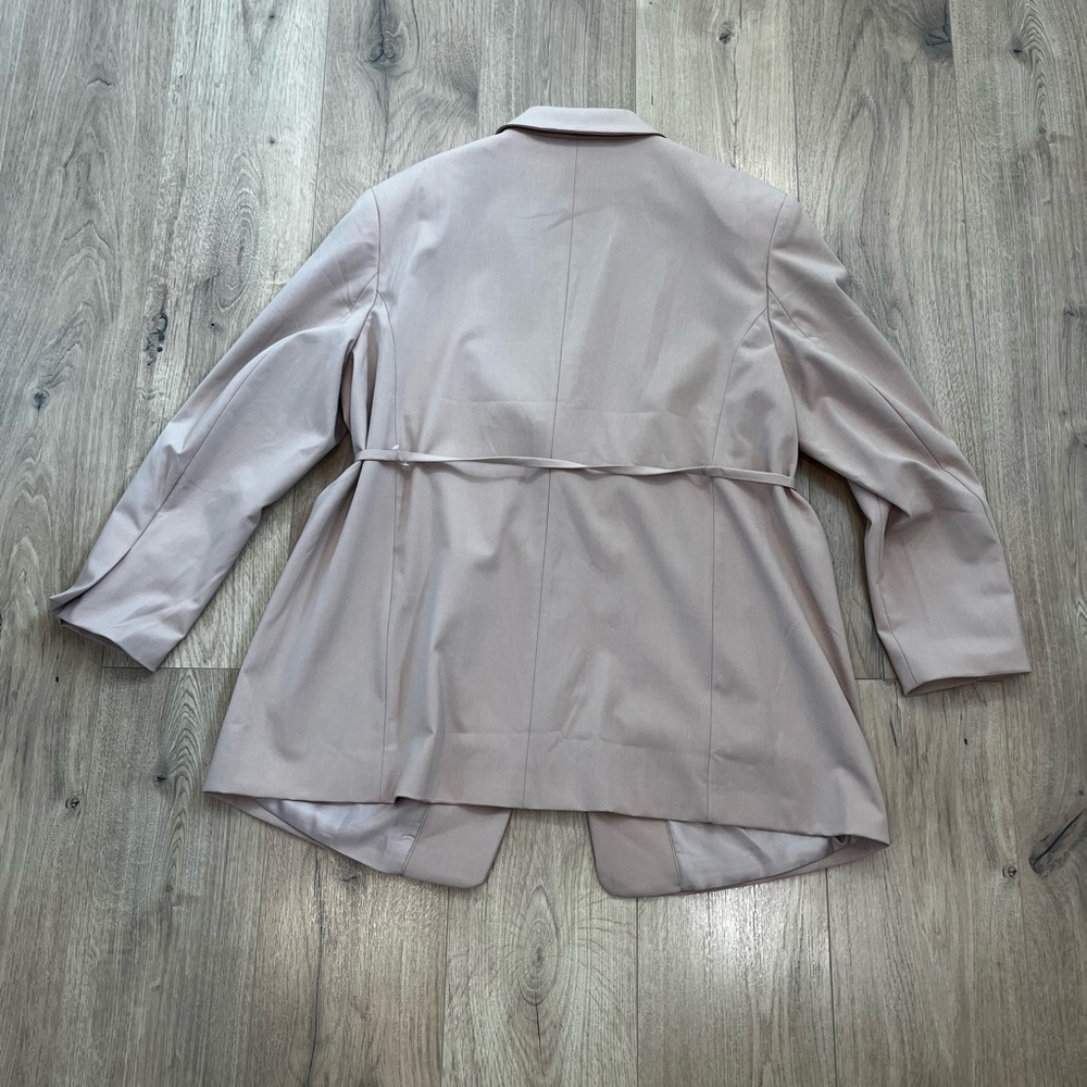 H&M Dusty Rose Tie-Waist Blazer Jacket - Picture 2 of 5